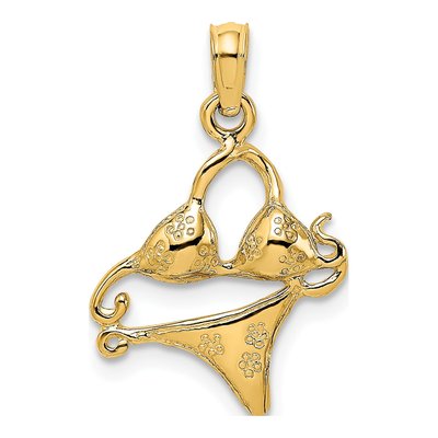 14K Yellow Gold Bikini Charm