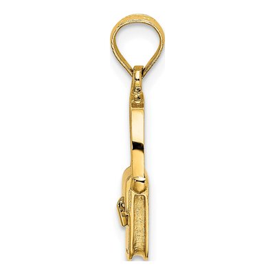 14K Yellow Gold Satchel Purse Charm – view 3
