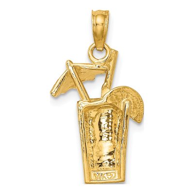 14K Yellow Gold Cocktail Drink Charm – view 5