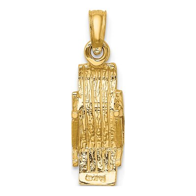 14K Yellow Gold 3D Beach Chair Pendant – view 5