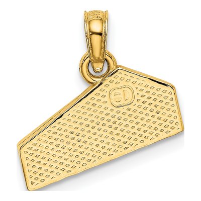 14K Yellow Gold Cheese Wedge Pendant – view 4