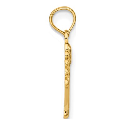 14K Yellow Gold Double Feet Pendant – view 3