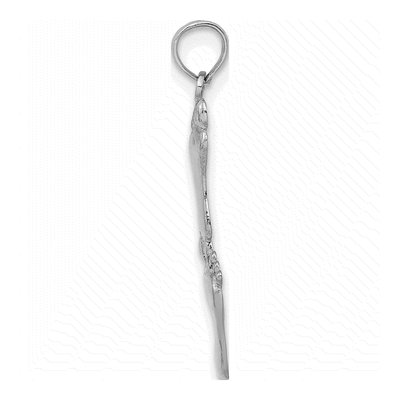 14K White Gold Double Feet Pendant – view 3