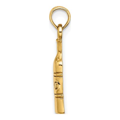 14K Yellow Gold Wine Bottle Pendant – view 3