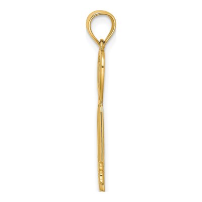 14K Yellow Gold Key Heart Sweet Pendant – view 3