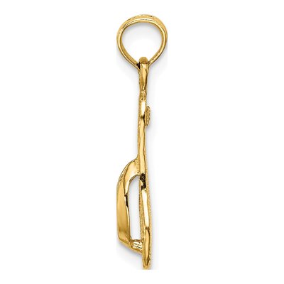 14K Yellow Gold Flip-Flop Pendant – view 3