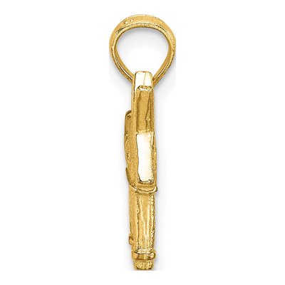14K Yellow Gold 3D Democratic Donkey Charm – view 3