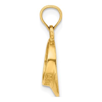 14K Yellow Gold Beach Bum Sun Visor Charm – view 3