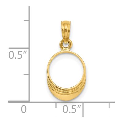 14K Yellow Gold Beach Bum Sun Visor Charm – view 6