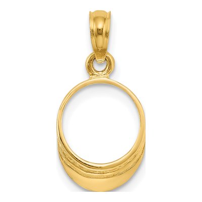 14K Yellow Gold Beach Bum Sun Visor Charm
