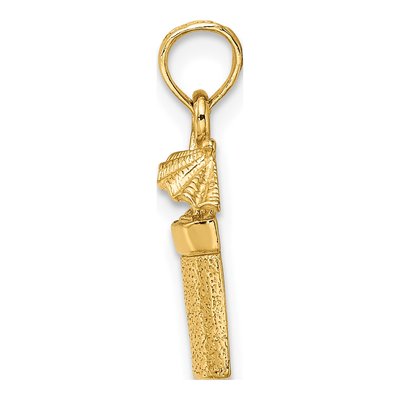 14K Yellow Gold Cocktail Umbrella Pendant – view 3