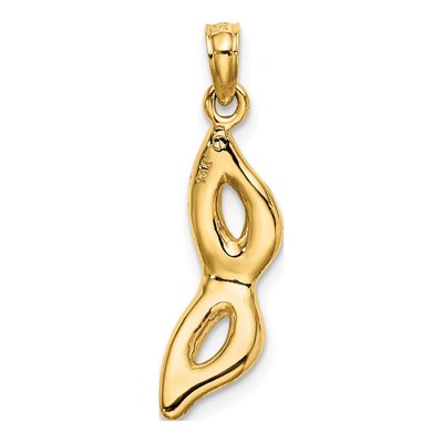 14K Yellow Gold Masquerade Mask Pendant – view 5