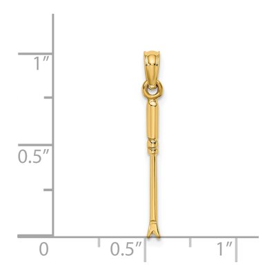 14K Yellow Gold 3D Weeding Garden Tool Charm – view 4