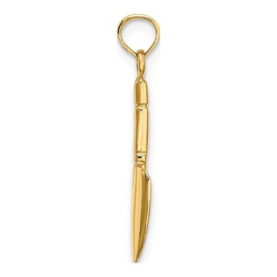 14K Yellow Gold 3D Trowel Garden Tool Charm – view 3