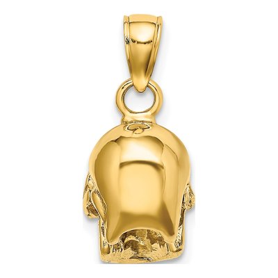 14K Yellow Gold 3-D Skull Pendant – view 5