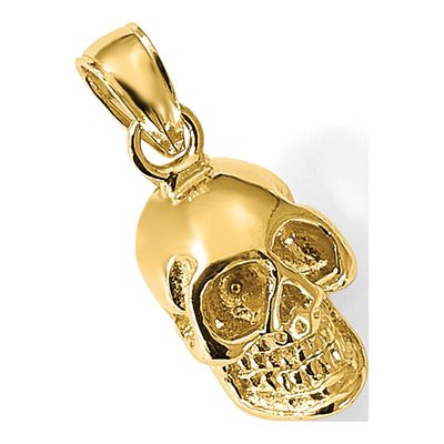 14K Yellow Gold 3-D Skull Pendant – view 7