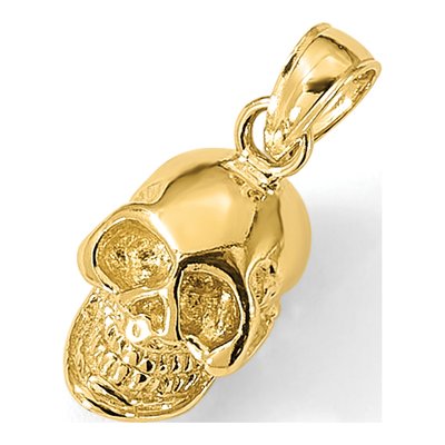 14K Yellow Gold 3-D Skull Pendant – view 8