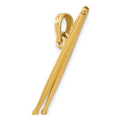 14K Yellow Gold 3D Moveable Drum Sticks Charm – view 6