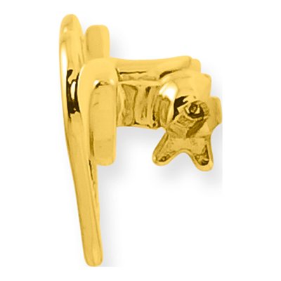 14K Yellow Gold & Rhodium Heart Pin – view 3