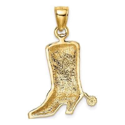 14K Yellow Gold Cowboy Boot Charm – view 5