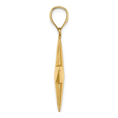 14K Yellow Gold 3-D Nautical Star Charm – view 3