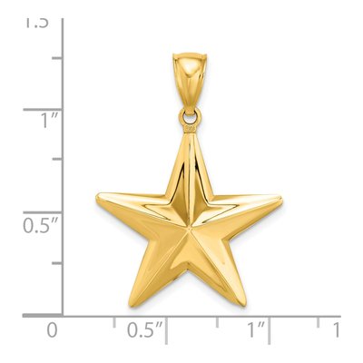 14K Yellow Gold 3-D Nautical Star Charm – view 4