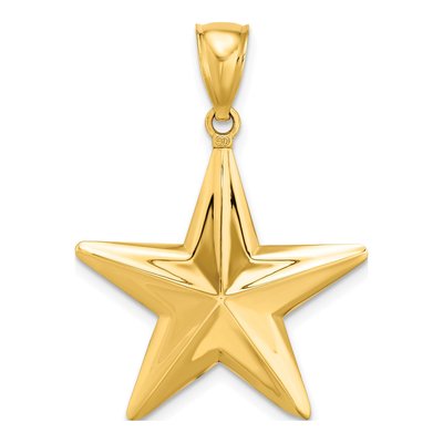 14K Yellow Gold 3-D Nautical Star Charm