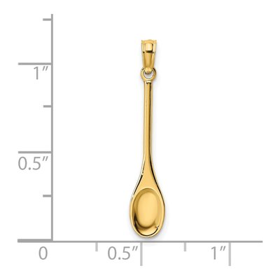 14K Yellow Gold 3-D Spoon Pendant – view 4