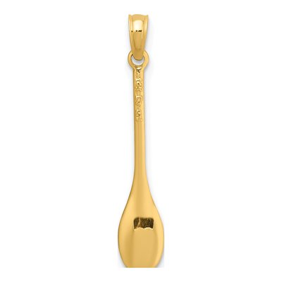 14K Yellow Gold 3-D Spoon Pendant – view 5