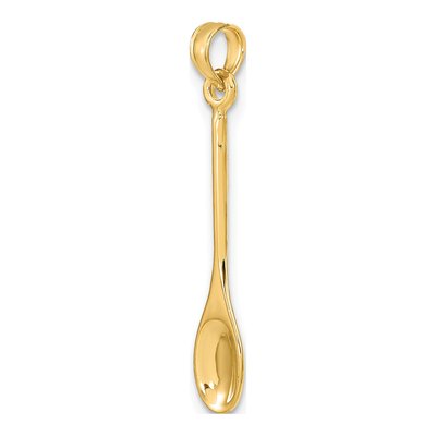 14K Yellow Gold 3-D Spoon Pendant – view 6