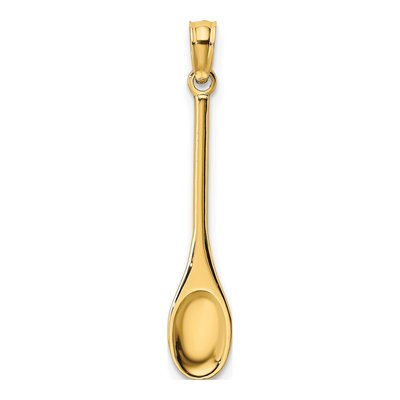 14K Yellow Gold 3-D Spoon Pendant