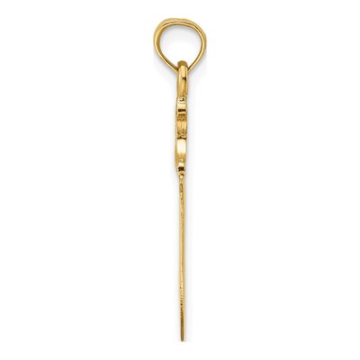 14K Yellow Gold 3D Butcher Knife Charm – view 3