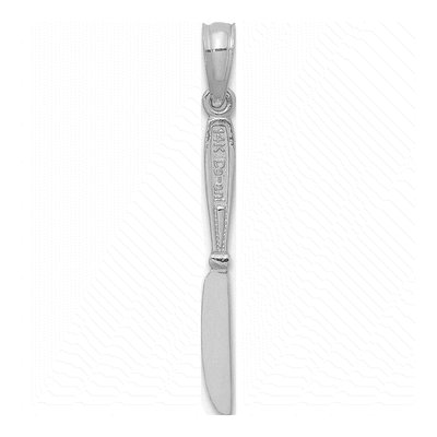14K White Gold Table Knife Pendant – view 5
