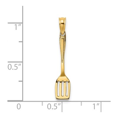 14K Yellow Gold 3-D Spatula Charm – view 4