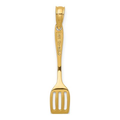 14K Yellow Gold 3-D Spatula Charm – view 5