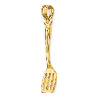 14K Yellow Gold 3-D Spatula Charm – view 6