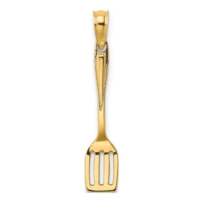 14K Yellow Gold 3-D Spatula Charm