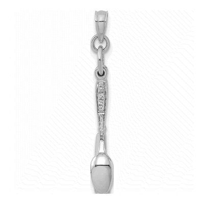 14K White Gold Moveable Knife Charm – view 5