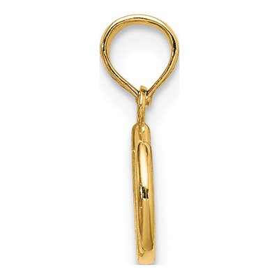 14K Yellow Gold 3-D Peace Symbol Charm – view 3