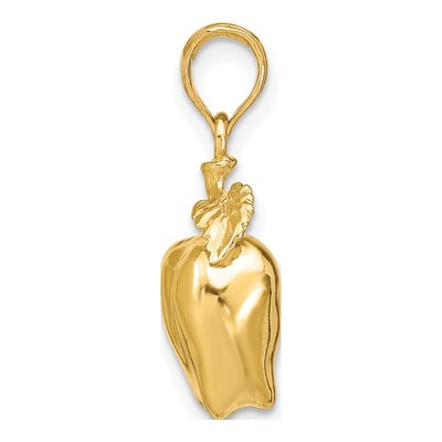 14K Yellow Gold 3-D Apple Pendant – view 3