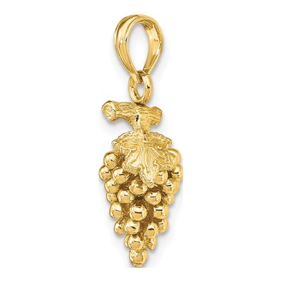 14K Yellow Gold 3D Grapes Pendant – view 6