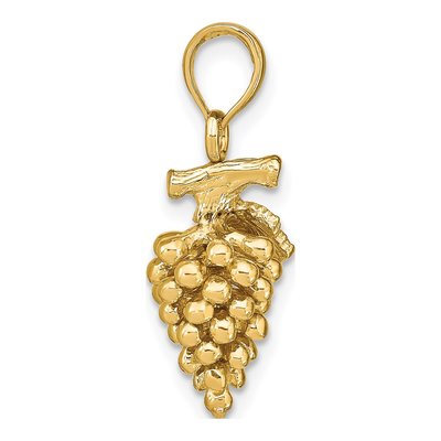 14K Yellow Gold 3D Grapes Pendant – view 7
