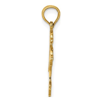 14K Yellow Gold Double Dolphins Pendant – view 3