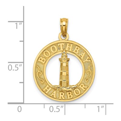 14K Yellow Gold Boothbay Harbor Lighthouse Charm – view 4