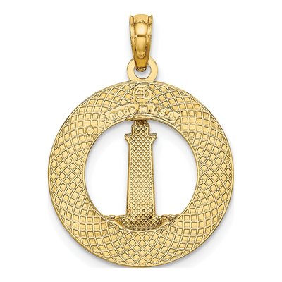 14K Yellow Gold Boothbay Harbor Lighthouse Charm – view 5