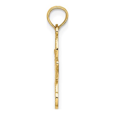 14K Yellow Gold Flat Starfish Pendant – view 3