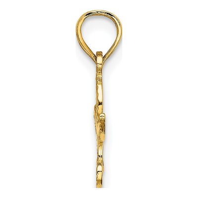 14K Yellow Gold Flat Starfish Pendant – view 3