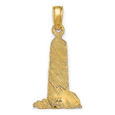 14K Yellow Gold Small Lighthouse Pendant – view 5
