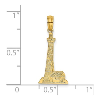 14K Yellow Gold Lighthouse Pendant – view 4