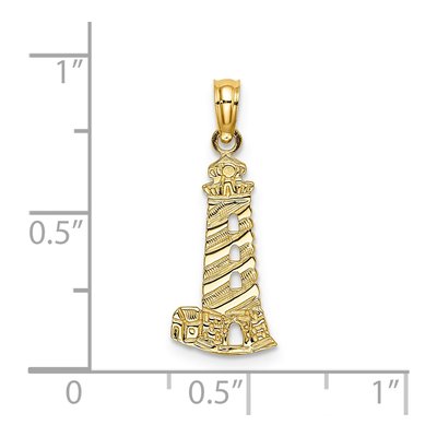 14K Yellow Gold Lighthouse Pendant – view 4